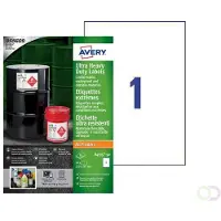 Avery ultra resistente etiketten, ft 209 x 291 mm, doos van 50 etiketten