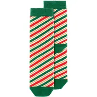 Party Deco Kerstsokken kind Gestreept Rood/Groen
