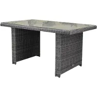 AVH-Collectie Ibiza XL lounge-diningtafel 140x80xH70 cm antraciet