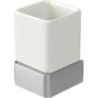 Haceka Aline bekerhouder geborsteld aluminium