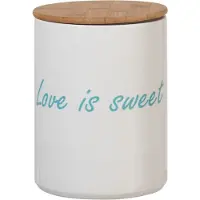 Dulaire Voorraadpot Wit Met Houten Deksel 2.7 L
