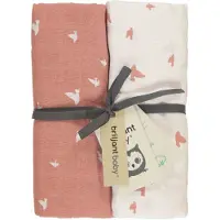 Briljant Birds Organic Swaddle Ash Rose 2 Stuks Hydrofiel Multidoek