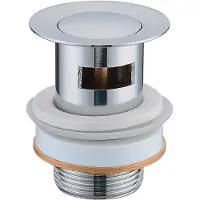 Schutte Afvoerplug met overloop messing rvs