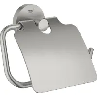 GROHE Essentials Closetrolhouder met klep Supersteel