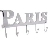 Dulaire Kapstok Zilver Paris 15x30 cm
