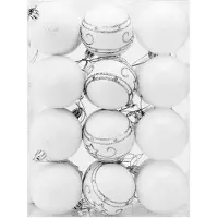 Casaria Kerstballen Wit 24-delig