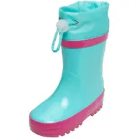 Playshoes Regenlaarzen turquoise / donkerroze