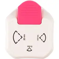 Vaessen creative Pons - Hoekpons en 3 in 1 Label Pons 8, 14, 20 mm - Ivoor