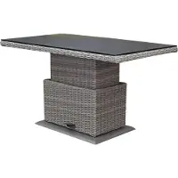 AVH-Collectie Miami–Florida lounge-diningtafel 140x85xH47-71 cm in hoogte verstelbaar grijs
