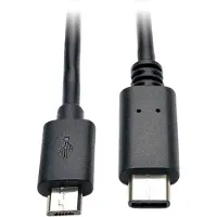 Eaton U040-006-MICRO USB-kabel 1,83 m USB 2.0 Micro-USB B USB C Zwart