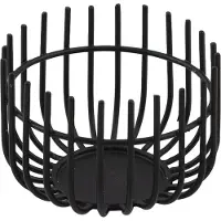 Point-Virgule Wire - Theelichthouder - Metaal - Zwart - Ø 7cm