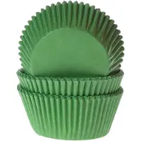 Cake Supplies Cupcake Vormpjes - Gras Groen - pk/50 - Baking Cups voor Muffins en Cupcakes