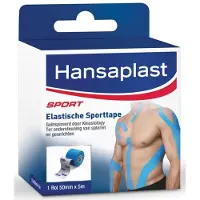 Hansaplast Kinesiologie Tape Sporttape - Kinesiotape - Waterbestendige Tape - 5cm x 5m - Blauw