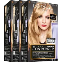 L'Oréal 3x Préférence Permanente Haarkleuring 8.0 Lichtblond