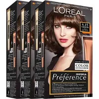 L'Oréal 3x Préférence Permanente Haarkleuring 4.15 Diep Kastanjebruin