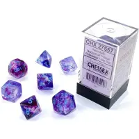 Chessex Nevel Nacht/blauw Lichtgevende Dobbelsteenset (7 stuks)
