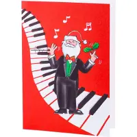 Aim Kerstkaart Kerstman-dirigent