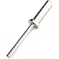 Black Label - Rib Stick Hole Rammer - Geribbelde RVS Dildo met Handvat - Aan Beide Kanten te Gebruiken