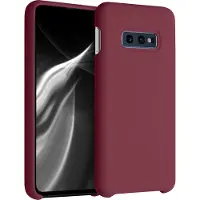 Kwmobile telefoonhoesje geschikt voor Samsung Galaxy S10e - Hoesje met siliconen coating - Smartphone case in rabarber rood