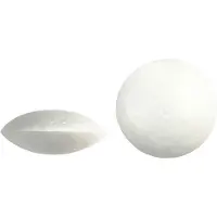 Packlinq Ufo's, d: 7,5 cm, dikte 31 mm, wit, styropor, 100stuks