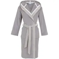 Carl Ross damesbadjas met capuchon 37310 platin/white M