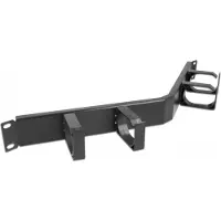 DeLOCK 19″ Cable Management Routing Panel with 4 hooks angled 1U black