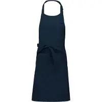 Kariban Mijncadeautje Schort "MasterChef" - onbedrukt - keuken- en Barbecueschort - blanco - blauw - 70 x 98 cm