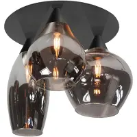 Highlight Plafondlamp Cambio 3 lichts Ø 32 cm zwart