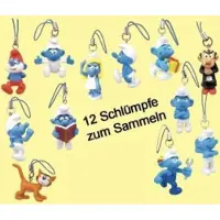 De Smurfen - hangertjes 12 stuks set - 3,5cm - kunststof -