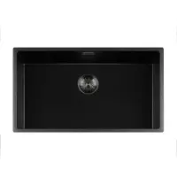 Lorreine Black Quartz Series spoelbak 7440cm Plug GunMetal 74BQ-FU-GunMetal IN WEEK 24 LEVERBAAR
