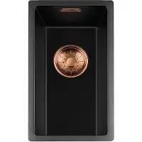 Togo Black Quartz Series spoelbak 17x40cm Plug Copper 17BQ-FU-Copper