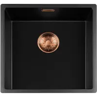 Lorreine Black Quartz Series spoelbak 400400 mm Plug Copper