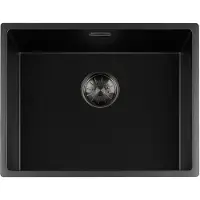 Lorreine Black Quartz Series spoelbak 5040cm Plug GunMetal
