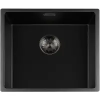 Lorreine Black Quartz Series spoelbak 4540cm Plug GunMetal 45BQ-FU-GunMetal