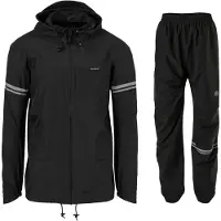 Agu Original Regenpak Uniseks Waterdicht - Zwart - Waterkolom 5.000 mm - Jas en broek - Inclusief opbergtasje