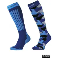 Poederbaas - Blue Army Print Skisok Unisex | Maat: 35-38