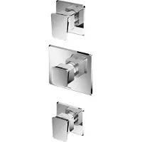 Hotbath Bro BR007 inbouw thermostaat met twee stopkranen chroom