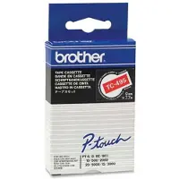 Brother lint beletteringssysteem TC-495, 9 mm breed, rood/wit