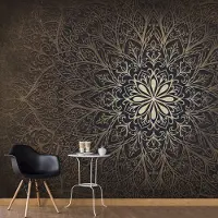 Karo-art 343cm X 245cm - Zelfklevend fotobehang - Mandala, 8 maten, premium print