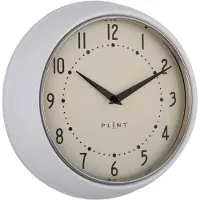 Plint Retro wandklok wit|Maat: