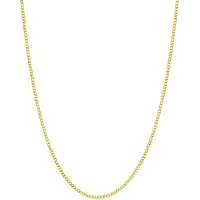 Lucardi Dames plated Ketting gourmet - Echt Zilver - Ketting - Cadeau - 45 cm - Goudkleurig