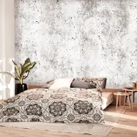 Karo-art 245cm X 175cm - Zelfklevend fotobehang - Urban Stijl, Betonnen oude muur, Premium print