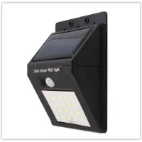 ABC-led Solar LED Buitenlamp - 3 Watt - koud wit - 200 Lumen - Schemer + bewegingssensor