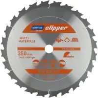 Norton Multi-Materials - Afkortzaagblad - 350mm - 24 tanden - Voor Tafelzagen