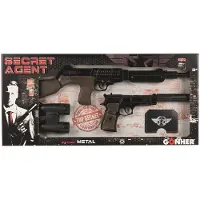 Gonher Rifle With Pistol 8 Shots And Accessories Secret Agent 63.5x30x4.5 Cm Bruin Kinderen