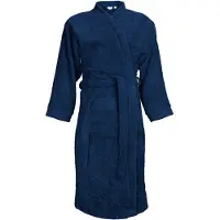 The One Towelling Luxe Badjas - 100% Katoen Blauw / S/M