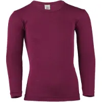 Engel - Kinder Unterhemd L/S - Merino-ondergoed 128, purper