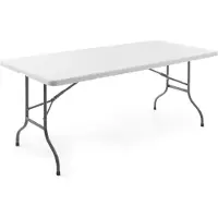 Hendi Opklapbare cateringtafel, wit, 183x75cm, tot 150kg - 810910