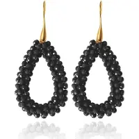 Cilla Jewels Druppel oorbellen Stardust Zwart Goudkleurig