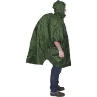 Active Leisure poncho met hoes nylon groen one size